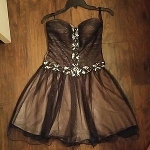 Sparkly and jeweled black dress